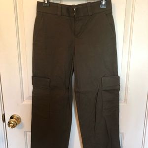 Club Monaco Army Green Cropped Trouser